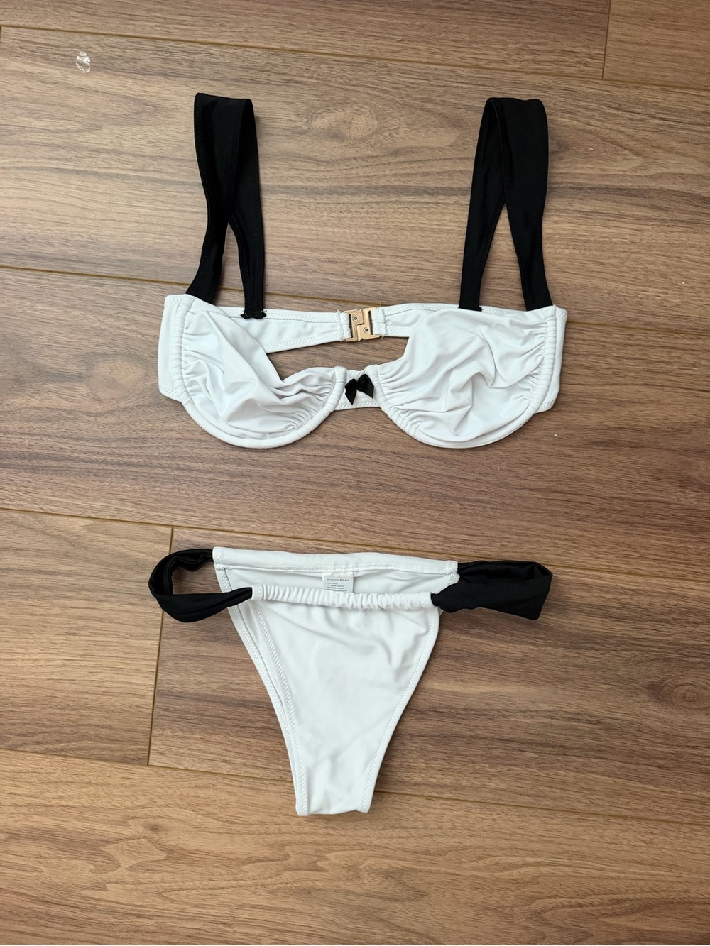 Strawberry Milk Mob White and Black Two-Piece Bikini